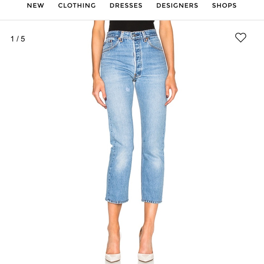 RE/DONE x LEVIS HIGH RISE CROP size 24